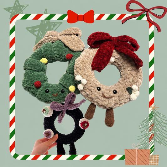 Free Crochet Pattern by Junie - Chunky Christmas & Halloween Wreath