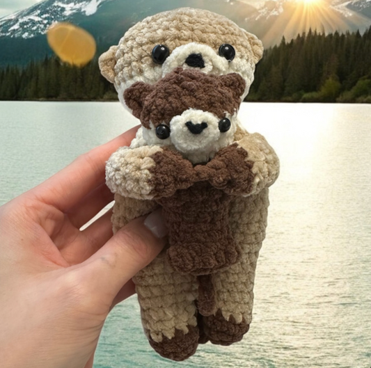 Free Crochet Pattern by Junie - Otter Mama and Baby